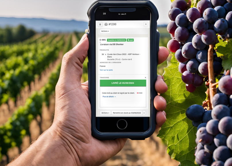 Le vigneron gère ses expéditions sur smartphone